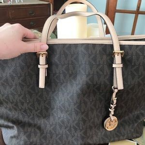 Authentic Michael Kors large logo Jet Set tote